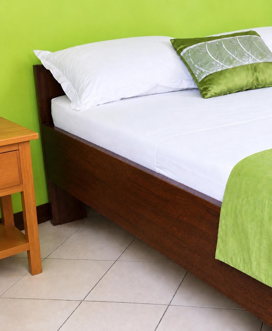 Chambre verte de l’Hôtel Fleuri